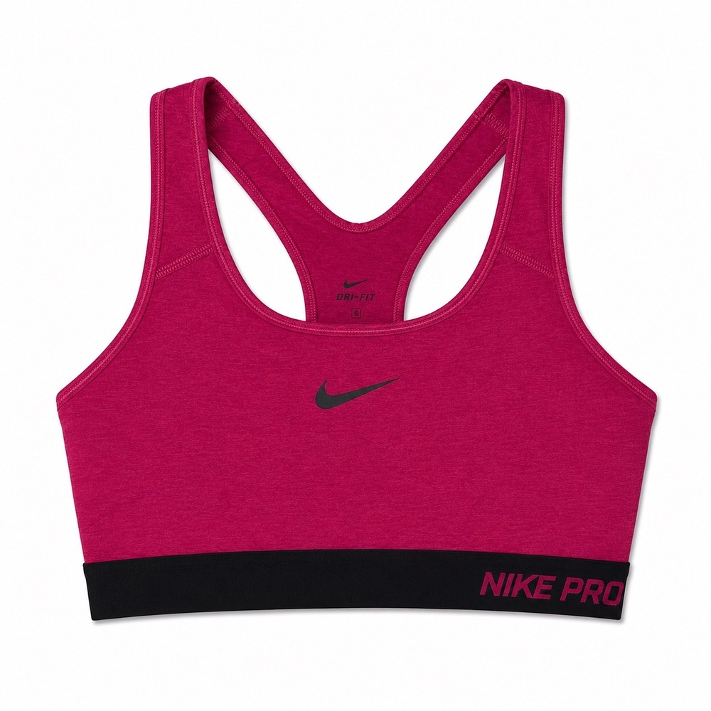 Nike Pro Dri Fit Sports Bra Medium Pink Compression Racerback